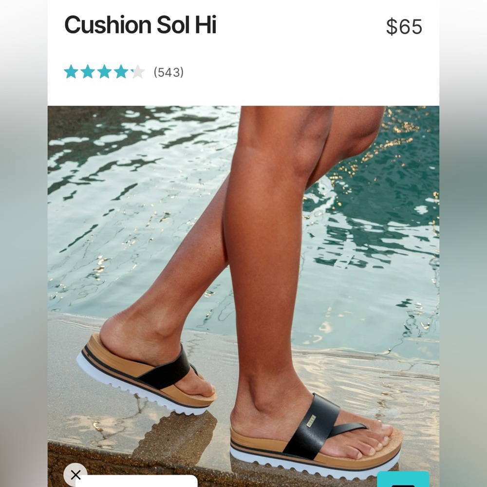 Women's Reef Cushion Sol Platform Sandal Size 7 NWT